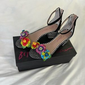 Betsy Johnson floral low heel